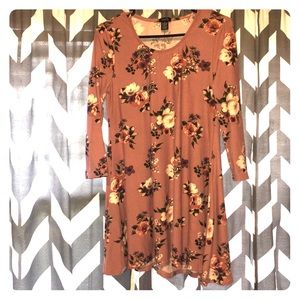 Floral rose colored dress women’s